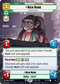 Nien Nunb - Loyal Co-Pilot (Hyperspace Foil) - Jump to Lightspeed - Star Wars: Unlimited card