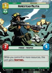 Homestead Militia (Hyperspace Foil) - Jump to Lightspeed - Star Wars: Unlimited card