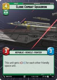 Clone Combat Squadron (Hyperspace Foil) - Jump to Lightspeed - Star Wars: Unlimited card
