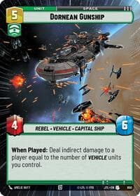Dornean Gunship (Hyperspace Foil) - Jump to Lightspeed - Star Wars: Unlimited card