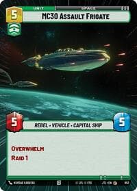 MC30 Assault Frigate (Hyperspace Foil) - Jump to Lightspeed - Star Wars: Unlimited card
