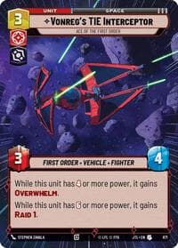 Vonreg's TIE Interceptor - Ace of the First Order (Hyperspace Foil) - Jump to Lightspeed - Star Wars: Unlimited card
