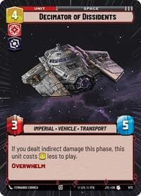 Decimator of Dissidents (Hyperspace Foil) - Jump to Lightspeed - Star Wars: Unlimited card