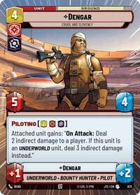Dengar - Crude and Slovenly (Hyperspace Foil) - Jump to Lightspeed - Star Wars: Unlimited card