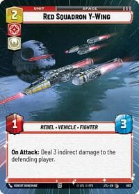 Red Squadron Y-Wing (Hyperspace Foil) - Jump to Lightspeed - Star Wars: Unlimited card