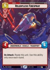 Relentless Firespray (Hyperspace Foil) - Jump to Lightspeed - Star Wars: Unlimited card