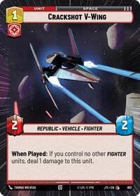Crackshot V-Wing (Hyperspace Foil) - Jump to Lightspeed - Star Wars: Unlimited card