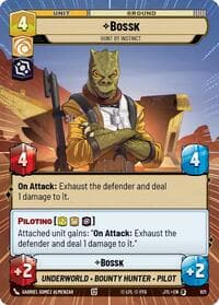 Bossk - Hunt By Instinct (Hyperspace Foil) - Jump to Lightspeed - Star Wars: Unlimited card