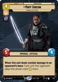 Moff Gideon - I Know Everything (Hyperspace Foil) - Jump to Lightspeed - Star Wars: Unlimited card