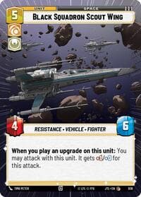 Black Squadron Scout Wing (Hyperspace Foil) - Jump to Lightspeed - Star Wars: Unlimited card
