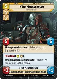 The Mandalorian - Weathered Pilot (Hyperspace Foil) - Jump to Lightspeed - Star Wars: Unlimited card