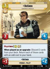 BoShek - Charismatic Smuggler (Hyperspace Foil) - Jump to Lightspeed - Star Wars: Unlimited card