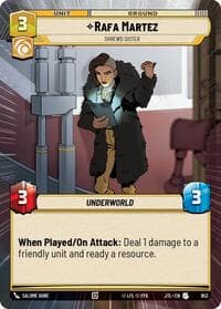 Rafa Martez - Shrewd Sister (Hyperspace Foil) - Jump to Lightspeed - Star Wars: Unlimited card