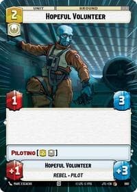 Hopeful Volunteer (Hyperspace Foil) - Jump to Lightspeed - Star Wars: Unlimited card