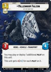 Millennium Falcon - Get Out And Push (Hyperspace Foil) - Jump to Lightspeed - Star Wars: Unlimited card