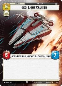 Jedi Light Cruiser (Hyperspace Foil) - Jump to Lightspeed - Star Wars: Unlimited card