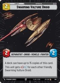 Swarming Vulture Droid (Hyperspace Foil) - Jump to Lightspeed - Star Wars: Unlimited card