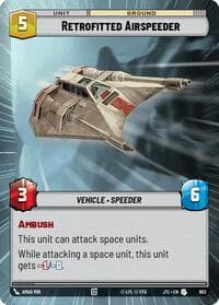 Retrofitted Airspeeder (Hyperspace Foil) - Jump to Lightspeed - Star Wars: Unlimited card
