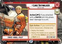 Luke Skywalker - Hero of Yavin (Hyperspace) - Jump to Lightspeed - Star Wars: Unlimited card