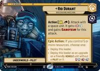 Rio Durant - Wisecrack Wheelman (Hyperspace) - Jump to Lightspeed - Star Wars: Unlimited card