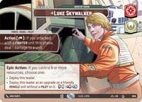 Luke Skywalker - Hero of Yavin (Showcase) - Jump to Lightspeed - Star Wars: Unlimited card