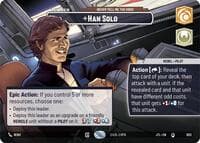Han Solo - Never Tell Me the Odds (Showcase) - Jump to Lightspeed - Star Wars: Unlimited card