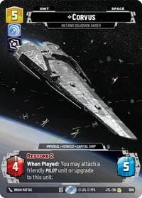 Corvus - Inferno Squadron Raider (Prestige) - Jump to Lightspeed - Star Wars: Unlimited card
