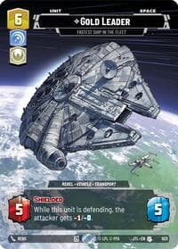 Gold Leader - Fastest Ship in the Fleet (Prestige) - Jump to Lightspeed - Star Wars: Unlimited card