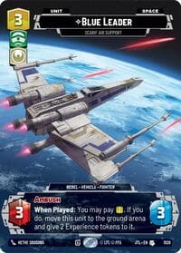 Blue Leader - Scarif Air Support (Prestige) - Jump to Lightspeed - Star Wars: Unlimited card