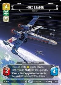 Red Leader - Form Up (Prestige) - Jump to Lightspeed - Star Wars: Unlimited card