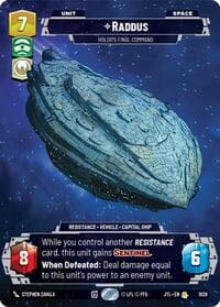 Raddus - Holdo's Final Command (Prestige) - Jump to Lightspeed - Star Wars: Unlimited card
