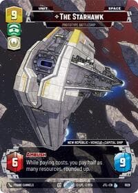 The Starhawk - Prototype Battleship (Prestige) - Jump to Lightspeed - Star Wars: Unlimited card