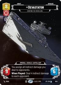 Devastator - Hunting the Rebellion (Prestige) - Jump to Lightspeed - Star Wars: Unlimited card