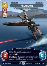 Black One - Straight At Them (Prestige) - Jump to Lightspeed - Star Wars: Unlimited card