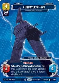 Shuttle ST-149 - Under Krennic's Authority (Prestige) - Jump to Lightspeed - Star Wars: Unlimited card