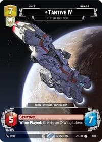 Tantive IV - Fleeing the Empire (Prestige) - Jump to Lightspeed - Star Wars: Unlimited card