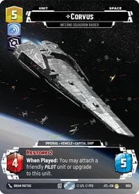 Corvus - Inferno Squadron Raider (Prestige Foil) - Jump to Lightspeed - Star Wars: Unlimited card