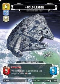 Gold Leader - Fastest Ship in the Fleet (Prestige Foil) - Jump to Lightspeed - Star Wars: Unlimited card