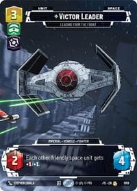 Victor Leader - Leading from the Front (Prestige Foil) - Jump to Lightspeed - Star Wars: Unlimited card