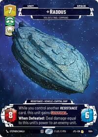 Raddus - Holdo's Final Command (Prestige Foil) - Jump to Lightspeed - Star Wars: Unlimited card