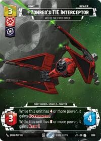 Vonreg's TIE Interceptor - Ace of the First Order (Prestige Foil) - Jump to Lightspeed - Star Wars: Unlimited card