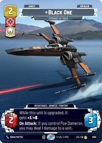 Black One - Straight At Them (Prestige Foil) - Jump to Lightspeed - Star Wars: Unlimited card