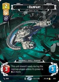 Rampart - Enjoy the Exit (Prestige Foil) - Jump to Lightspeed - Star Wars: Unlimited card
