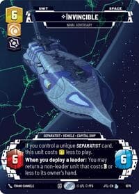 Invincible - Naval Adversary (Prestige Foil) - Jump to Lightspeed - Star Wars: Unlimited card