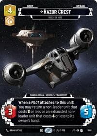 Razor Crest - Ride For Hire (Prestige Foil) - Jump to Lightspeed - Star Wars: Unlimited card