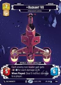 Radiant VII - Ambassadors' Arrival (Prestige Foil) - Jump to Lightspeed - Star Wars: Unlimited card