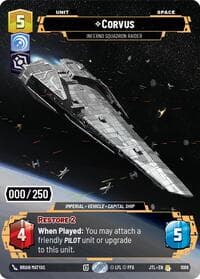 Corvus - Inferno Squadron Raider (Serialized) - Jump to Lightspeed - Star Wars: Unlimited card