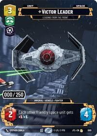 Victor Leader - Leading from the Front (Serialized) - Jump to Lightspeed - Star Wars: Unlimited card