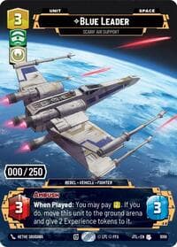 Blue Leader - Scarif Air Support (Serialized) - Jump to Lightspeed - Star Wars: Unlimited card