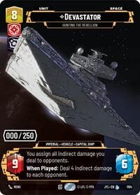 Devastator - Hunting the Rebellion (Serialized) - Jump to Lightspeed - Star Wars: Unlimited card